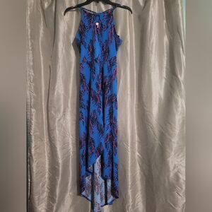 Candies Blue and Pink Floral Patterned Women's Dress Size Small